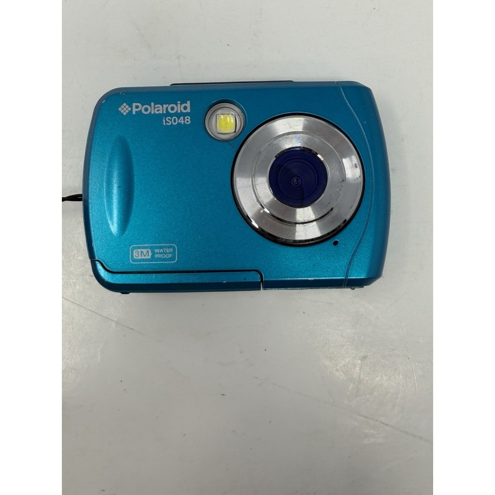 Polaroid iS048 Waterproof Digital Camera -‎ 16MP 3M Blue - Tested & Working
